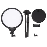 26Cm Photography Lighting Tripod Stand with Phone Ringlight - LED Selfie Remote Lamp, Live Fill Light, Easy to Use.