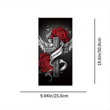B Stickers Rose Graffiti Window Pillar Decals Decor Artistic Sense Auto Personality Sticker For B-Pillar Dimensions