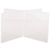 Acrylic Book X-Shaped Display Stand Cookbook Recipe Menu Magazines Storybook Holder for Display,Transparent L