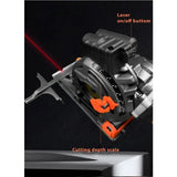 Cordless Compact Multifunction Plunge Cutting Mini Circular Saw with Laser - For Wood, Metal, Tile & Plastic
