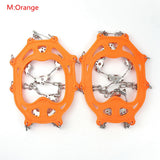 19 Teeth Chain Snowshoes Covers Silicone Non-Slip Shoe Cover Crampons Snow Climbing Rock Standing Snow Claws
