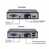 Exender with KVM Keyboard Mouse 1080p extender 20KM VGA to Fiber Optic Converter