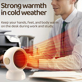 1pc, Small Heater With Heating And Fan Modes, Winter Indoor Use Electric Heating Ceramic Heater,Low Noise Small Heater With Heating And Fan Modes Heaters 1200W PTC Ceramic Fast Heating, Suitable For Home, Office, Bedroom, Halloween Christmas Gift