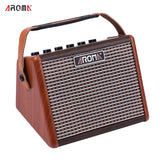 Aroma Guitar Amplifier 15 W Speaker Electric Guitar Amp 5 Inch Speaker Bluetooth-compatible Rechargeable Guitar Amplifier