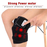 New Heat Therapy Kneepad Brace - Support Wrap with Vibration Massage. Knee Joint Pain Relief Treatment. Far Infrared Kneeler Massager.