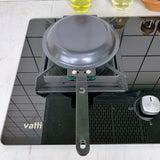 1pc Steel Double Pan, The Perfect Pancake Maker, Nonstick Easy To Flip Pan, Double Sided Frying Pan For Fluffy Pancakes
