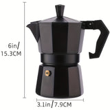 1pc Classic Stovetop Espresso And Coffee Maker, Moka Pot For Italian And Cuban Café Brewing, Greca Coffee Maker