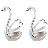 Stainless Steel Swan Fashion Fruit Fork Coffee Spoon Storage Household Kitchen Tableware Rack