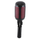 1 Piece Professional Classic Retro Dynamic Vocal Microphone Black & Red Metal Swing Mic For Live Performance Karaoke