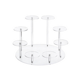 Action Figure Stand Multilevel Acrylic Risers Display - Collection Organizer Holder for Figures,Toys Dolls,Jewelry