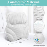 With 6 Tub Bath Mesh Cushion Breathable Pillow Suction Cupsbathtub Non-slip Spa Accessories Air -