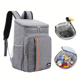 1pc, Cooler Bag, Heavy Duty Oxford Fabric Cooler Backpack, Waterproof Leakproof Insulation Outdoor Tote Bag