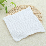 Muslin Bath Towels, 10 Pack Of Reusable Soft Absorbent Cotton Baby Face Towel, For Baby's Delicate Skin White