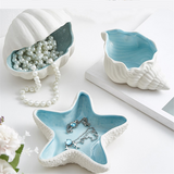 Ceramic Storage Desktop Ornaments Earrings Rings Bracelets Jewelry Display Plate Tray 12x10x10cm