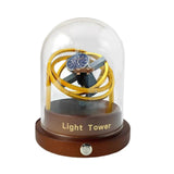 (Gold) Mechanical Watches Holder Electric Watch Winders Wood Transparent Glass Cover NEW