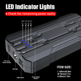 8000mah Car Jump Starter Up to 5.0L Gas or 2.8L 12V 600A Portable Battery for Emergency Power Bank Phone Charging