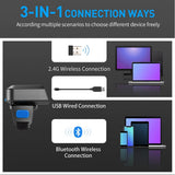 Bluetooth Barcode Scanner 2D Wireless Warehouse Portable Mini Wearable Ring 1D Bar Code Reader Support Android iOS Windows