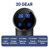 3200r/ 20 Gears LCD Muscle Massage Gun Sport Therapy Body Relaxation Pain Relief Slimming Shaping Massager 6 Heads