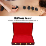 Electric Portable Wooden Energy Massage Stone Heater Kit Hot Rock Heating Box Case Warmer Device for Adult
