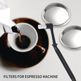 Coffee Cleaning Set,Coffee Brush Back Flush Insert Metal Bd Filter 58 mmfor Espresso hine
