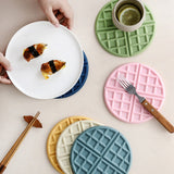5Pcs Silicone Tripod Pad,For Hot Pots Pans, Heat Resistant Pot Holder Coaster For Tables And Countertops,Waffle