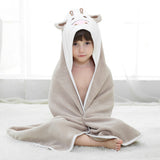 Cute Cow Shaped Hooded Bathrobe Soft Infant Newborn Blanket Baby Bath Cotton Pattern Towel