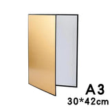 A3 Thickened Photography Cardboard Reflector Foldable Standing Shooting Still Life Supplement Light Black And White Edge Photo