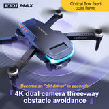 Drone K101 Max Mini Drones With Dual 4K HD Camera Optical Flow 3-sided Obstacle Avoidance Localization RC Quadcopter Toys Gifts