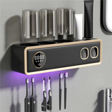 B89B-UV Toothbrush Holder Deep Sterilizer Toothpaste Squeezer Light Energy USB Charging Fast Drying Wall-Mounted Bathroom