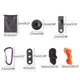 Outdoor Climbing Gear Set Rope Buckle Portable Mountaineering Hiking Accessories NEW