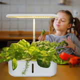 Smart Garden Hydroponics Growing System - 24W Full Spectrum 104 LED Desk with Water Pump Grow Light for Potted Plants