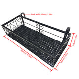 Iron Hanging Shelf Basket - Planter Pots Stand Holder for Balcony, 1-Tier
