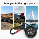 Small Survival Keychain Zipper Pull Mini Compass for Outdoor Backpack Camping Hiking Pocket Navigator Adventure Tool