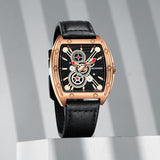 GUANQIN Mechanical Leather Strap Luxury Men's watches 50M Waterproof Sapphire Steel shell watch for men Automatic movement watch
