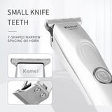Kemei KM-6011 Portable USB charging Hair Trimmer 0 tool distance Professional Barber Hair Cutting Barber Hair Clipper Cutting