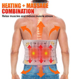 Iatable Red Light Heating Vibration Massage Airbag Back Waist Support Belt Abdomen Pain Relief USB Charg