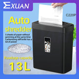 Paper Shredder Office 13L large-capacity household small automatic document shredding 4 confidentiality level 5 sheets