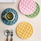 5Pcs Silicone Tripod Pad,For Hot Pots Pans, Heat Resistant Pot Holder Coaster For Tables And Countertops,Waffle