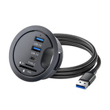 ABS Easy Connectivity With Docking Station For Office Desktop High-Speed Transmission Multi-port Black
