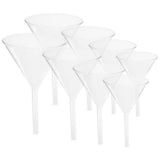 8pcs Laboratory Funnels Clear Glass Funnel Laboratory Experiment Funnels(40, 60, 75, 90mm)