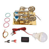 Hot Air Stirling Engine Golden Color Easy Assembly Stainless Steel Stirling Engine Model for Teaching Decoration