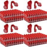 Peg Hook Lock Stop Lock 100 Pcs Plastic Red Stop Lock Anti-Theft Lock