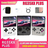 RG35XX PLUS Retro Game Console 64GB 5000+Games+Storage Bag 3.5 Inch IPS Support -Compatible TV Game js