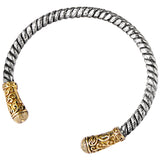 Thai Silver Coarse Twisted Hemp Rope Eye Of God  Bracelet