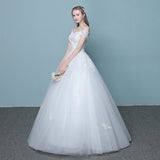 New style word wedding dress 2021 new Korean bride married slender tail neat factory direct sales
