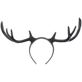 Black Girls Antler Hairbands Women Deer Horn Ear Long Headband Elk Hair Crown Child Headpiece for Holloween Party Birthday Christmas