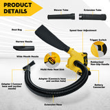 Cordless Leaf Brushless Electric Air Blower 6-Speed Up to 180MPH Vacuum Cleaner for 20V Battery (No Battery)