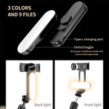 Mini Tripod L15 Selfie Stick Foldable Photo Live with Fill Light Wireless Bluetooth Remote Shutter For IOS Android Smartphones