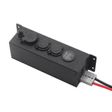 12-24V RV Multifunction 3-In-1 Box With 50A Cord For Yacht Boat Power Supply Voltmeter Car Charger Durable