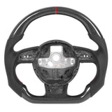 Carbon Fiber Steering Wheel Nappa Perforated Leather Fit for B8.5 RS3 RS4 RS5 RS6 RS7 2013-2016